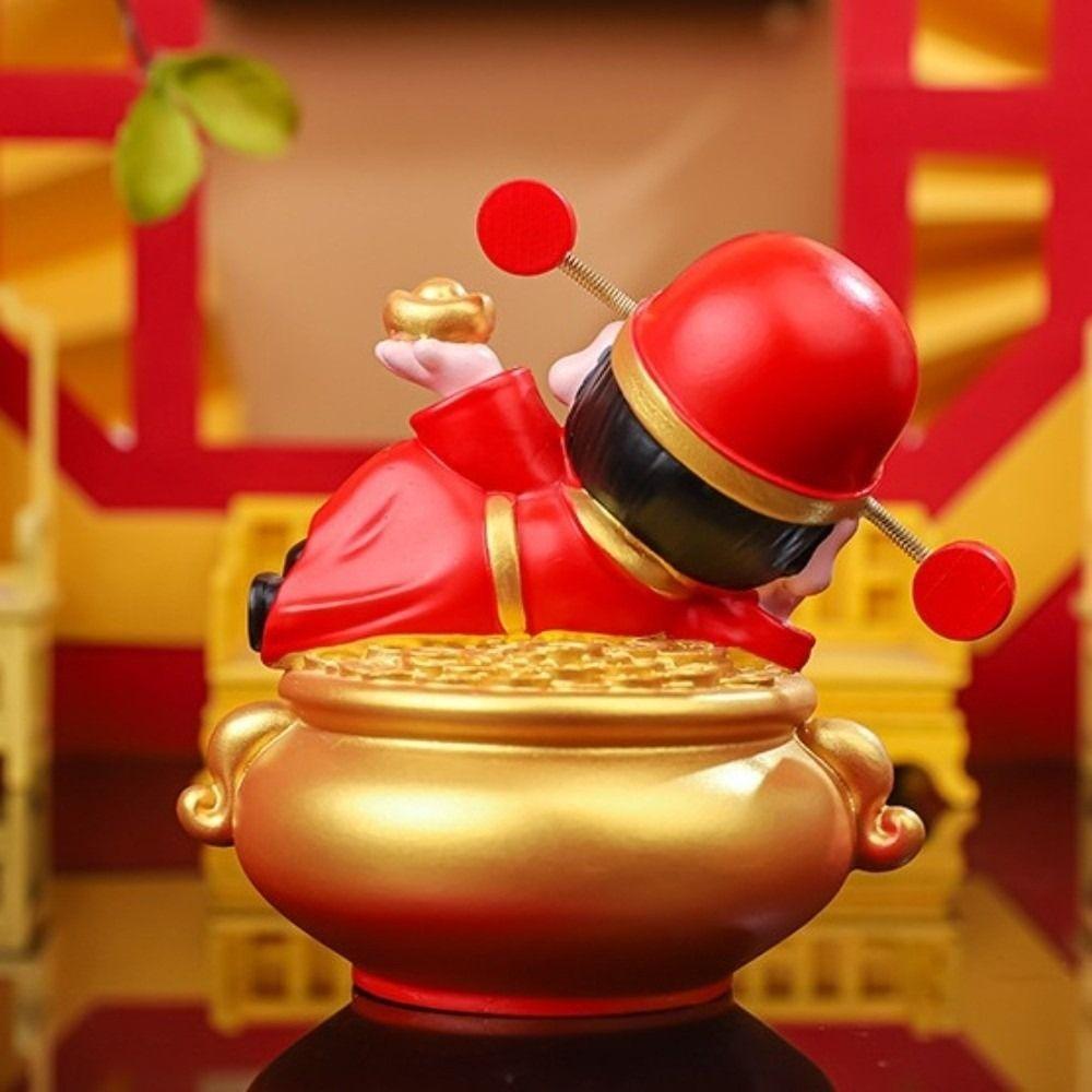 God of Wealth 2026 Horse Year Mascot Statue Table Decoration Chinese God Figures Ornament Car Decor Resin