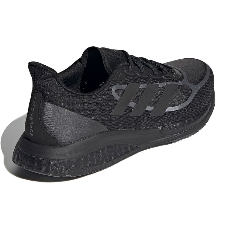 Adidas Supernova+ Comfortable Minimalist Mesh Fabric Non-Slip Breathable Low-Top Marathon Running Shoes Men Sneakers Obsidian-Black FX6649