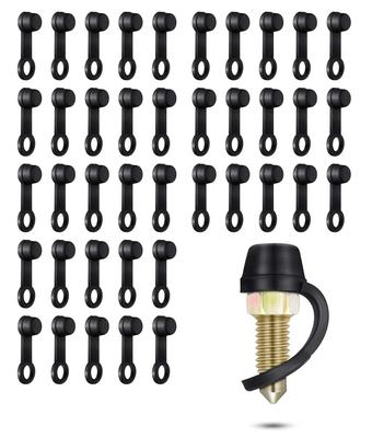 Motorcycle Caliper Breather Rubber Dust Brake Bleed Nipple Rubber Grease Nipple Car Brake Pump Dust High Temperature and Corrosion Pack of 40 Caps,