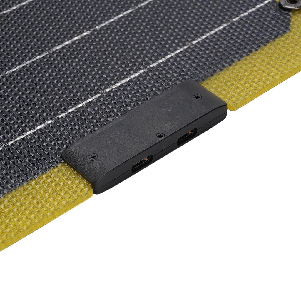 Solar Panel Charger Monocrystalline Silicone ETFE 4 Folding Super Slim Double Type C Solar Charger for Laptops Phones