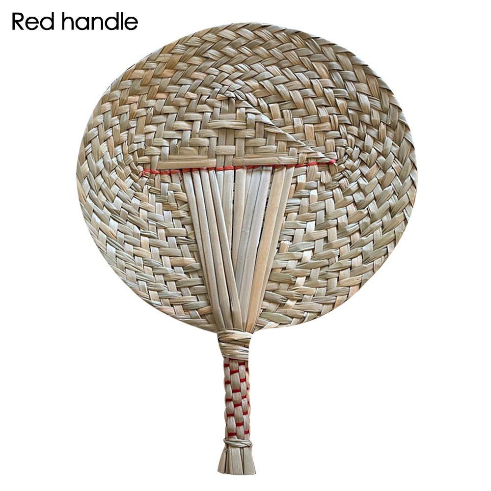 Natural Fans Handheld Straw Fan Summer Hand Fans  Wall Decor