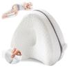 Orthopedic Leg and Knee Pillow,Relieves Back Pain,Ergonomic Memory Foam,Breathable Washable,Adjustable Strap,White PILLOW