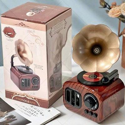 Okouzlující retro gramofonová hrací skříňka – 8tónová ozdoba do obývacího pokoje a umělecký narozeninový dárek pro všechny