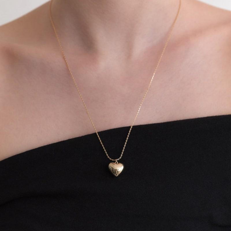 

OVLA plain heart necklace_VOLUME JN017 gold