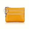 Porte-monnaie en cuir véritable pour femme, Mini pochette en peau de vache, Mini portefeuille avec chaîne