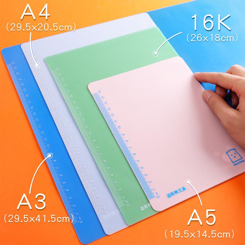 Colorful Soft Silicone Writing Pad for A4 & A3 - Ideal for Students and Exams