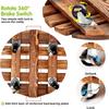 Cărucior pentru Plante cu Roți, Raft pentru Plante pentru Greutăți Mari, Rotund cu Roți Metalice Blocabile, Potrivit pentru Utilizare Exterior/Interior