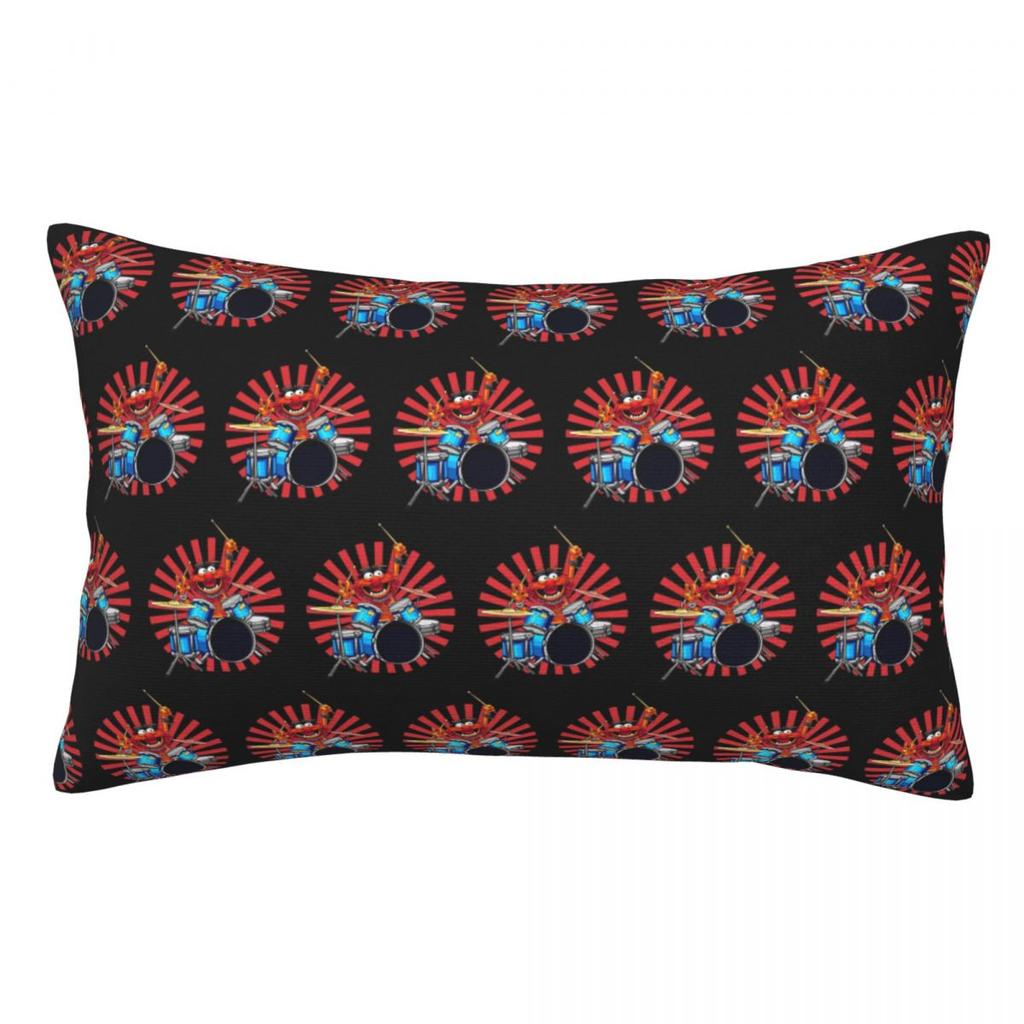 Animal Drummer Rectangle Pillowcase Cushion Cover Decorative Bedroom Bed Home Comfort Throw Pillow