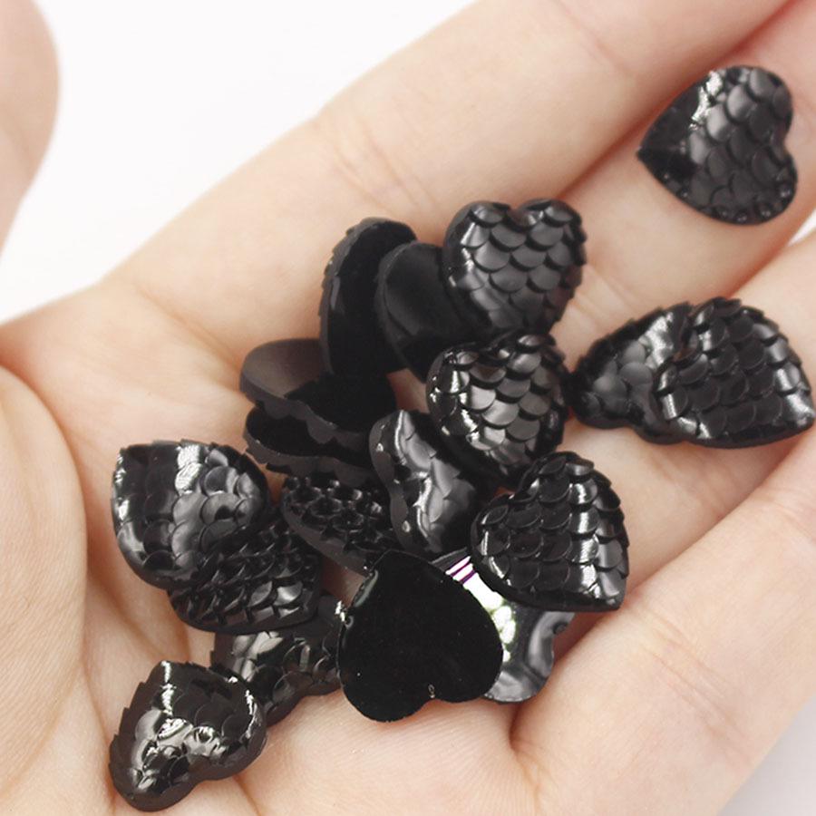 

12 мм персиковое сердце смола плоская задняя часть бриллиант рыбья чешуя русалка ювелирные изделия нашивки 12MM