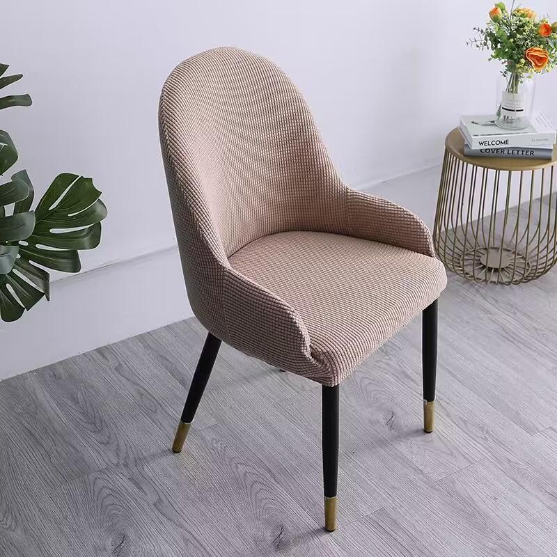 Large Curved Chair Cover Simple Modern Universal Chair Covers For Special-Shaped Chair Cushion Backrest Integrated Elastic Stool