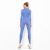 European and American seamless yoga suit women's crescent moon tight elastic long-sleeved running fitness suit women
