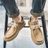 2025 Nya Lätta Canvas-skor för Herrar med Tjock Sula Mocka Mjuk Sula Andningsbara och Moderiktiga Gång Casual Denim-skor
