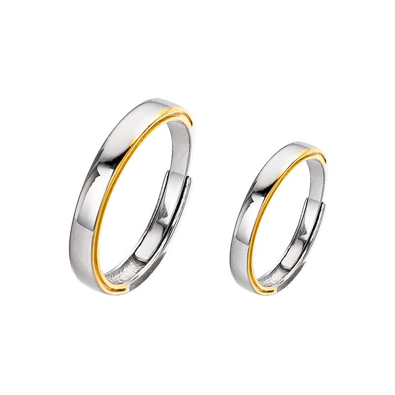 Banyan Tree S925 Silver Couple Rings – Classic Smooth Love Bands for Index Finger