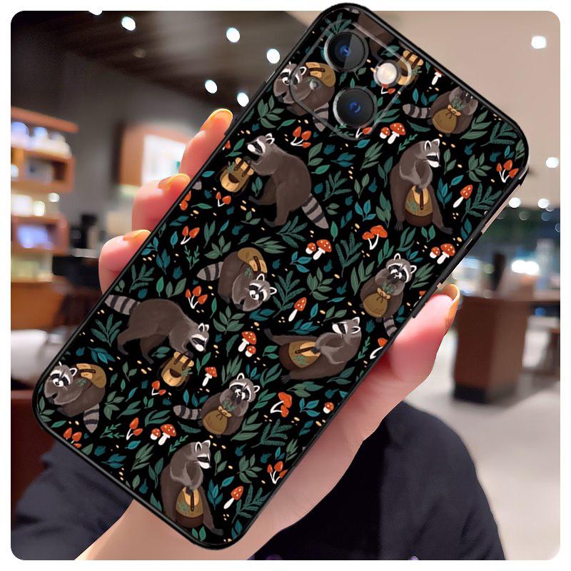 Funny Little Raccoon Case For iPhone 14 Pro Max 16 15 11 12 13 17 Pro Max Mini 15 16 Plus 16e 17 Air Phone Cover