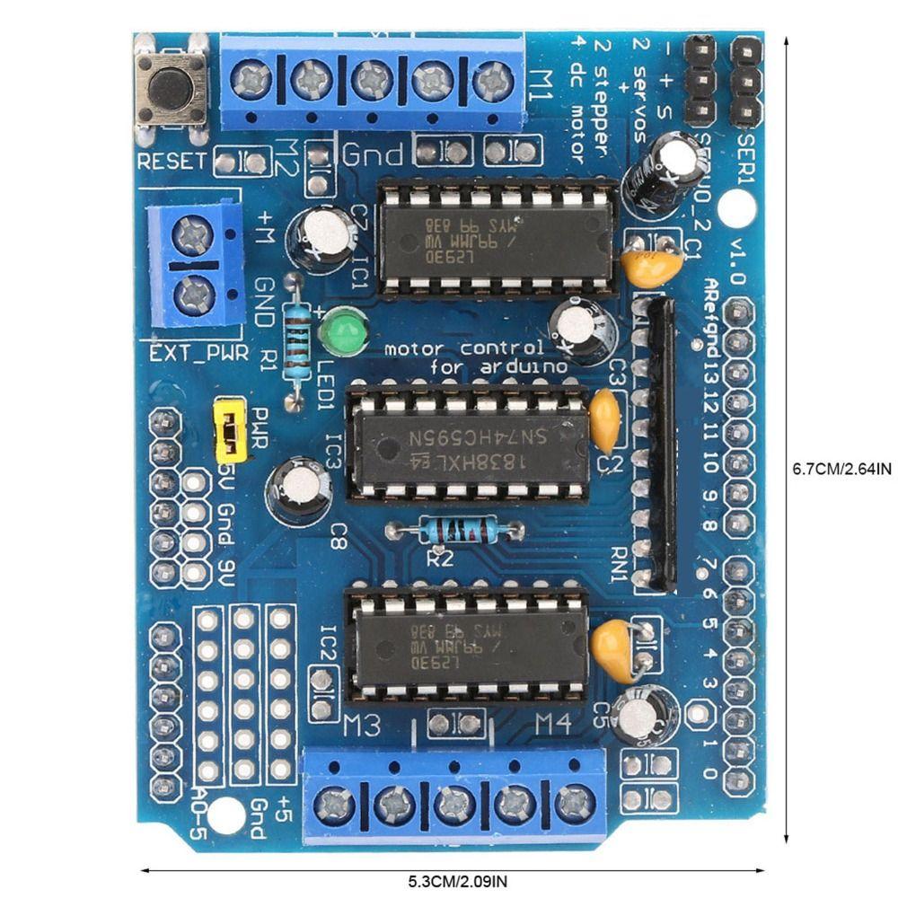 4 H‑Bridges Motor Drive Shield Expansion Module Motor Drive Shield Module  for Arduino Projects