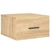 Table de chevet murale - Maison Exclusive - Chêne sonoma - 35x35x20 cm - Flottante