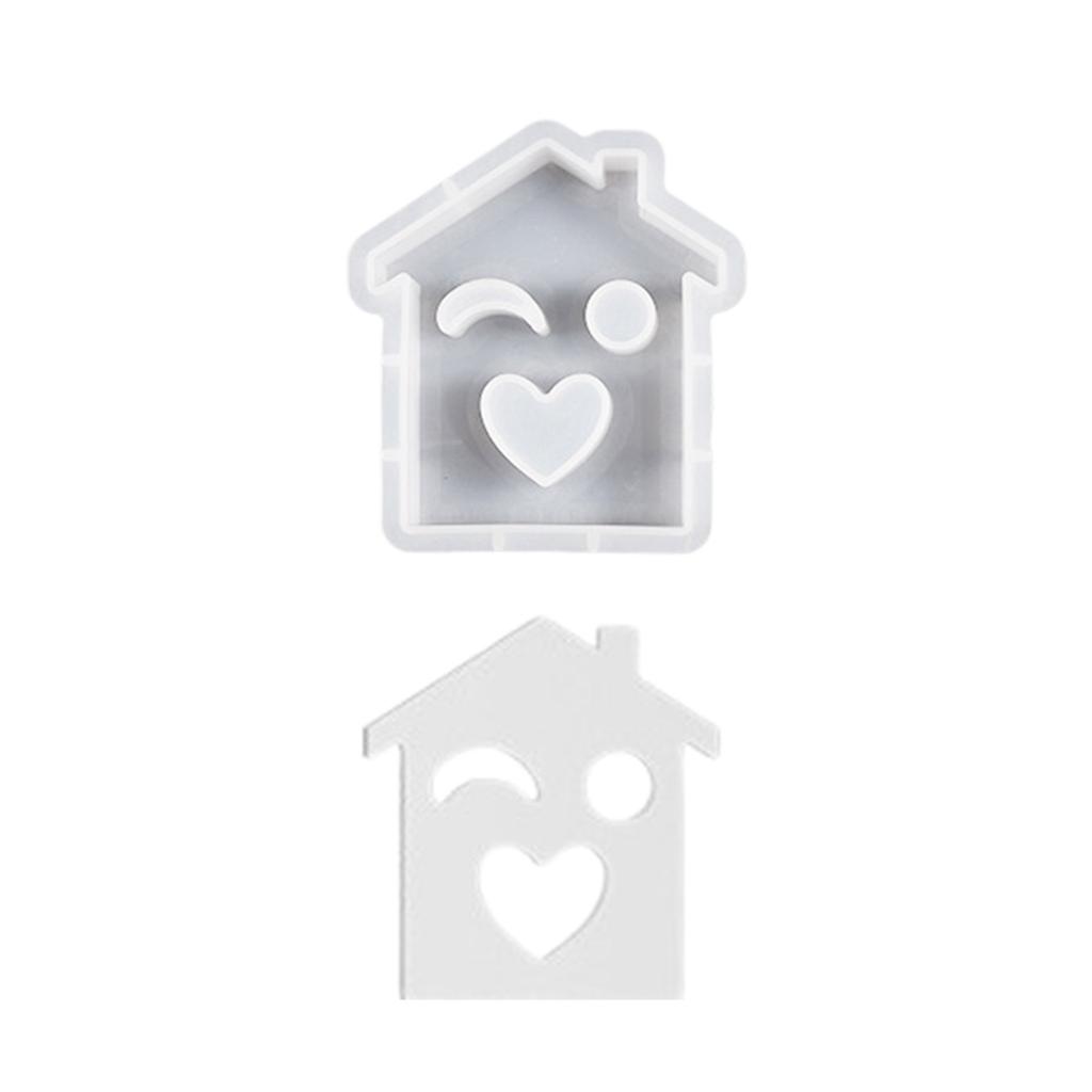3D House Silicone Molds for Resin Heart House Shaped Candle Mold Scented Candle Making Cake Decorations Baking Tools