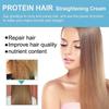 Protein Hair Straightening Cream, Non-straightening Long-lasting Styling Repair Damage Soft Cream