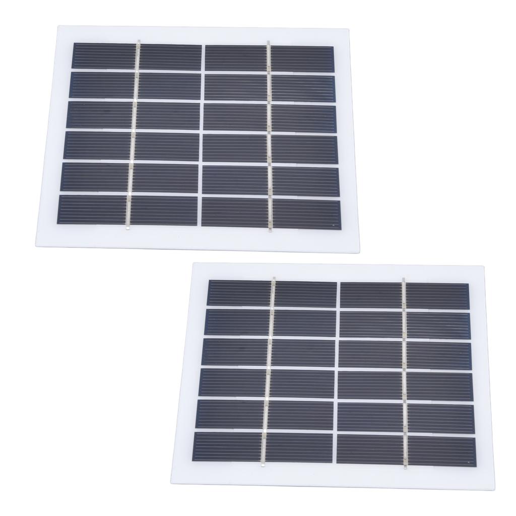 2 Pcs Portable Solar Panel 2W 6V Mini Solar Cells High Conversion Efficiency for Household Lighting