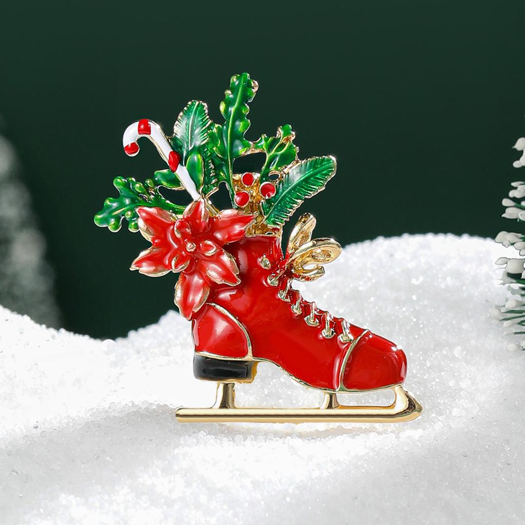 Christmas Series Brooch, Christmas Tree Bell, Boot Pin, Suit Accessory, Christmas Gift