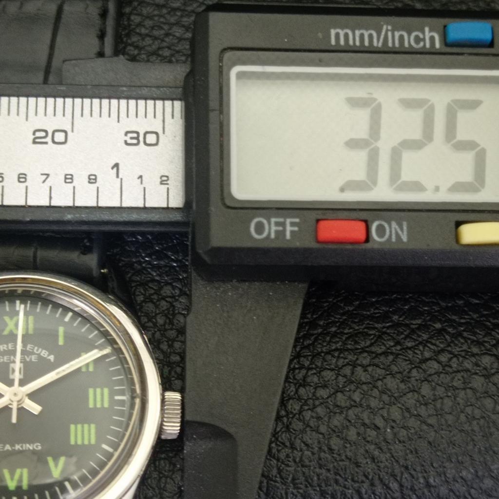 HAND-WINDING VINTAGE FAVRE LEUBA 111 SEA KING SWISS MENS BLACK WATCH a703003-1