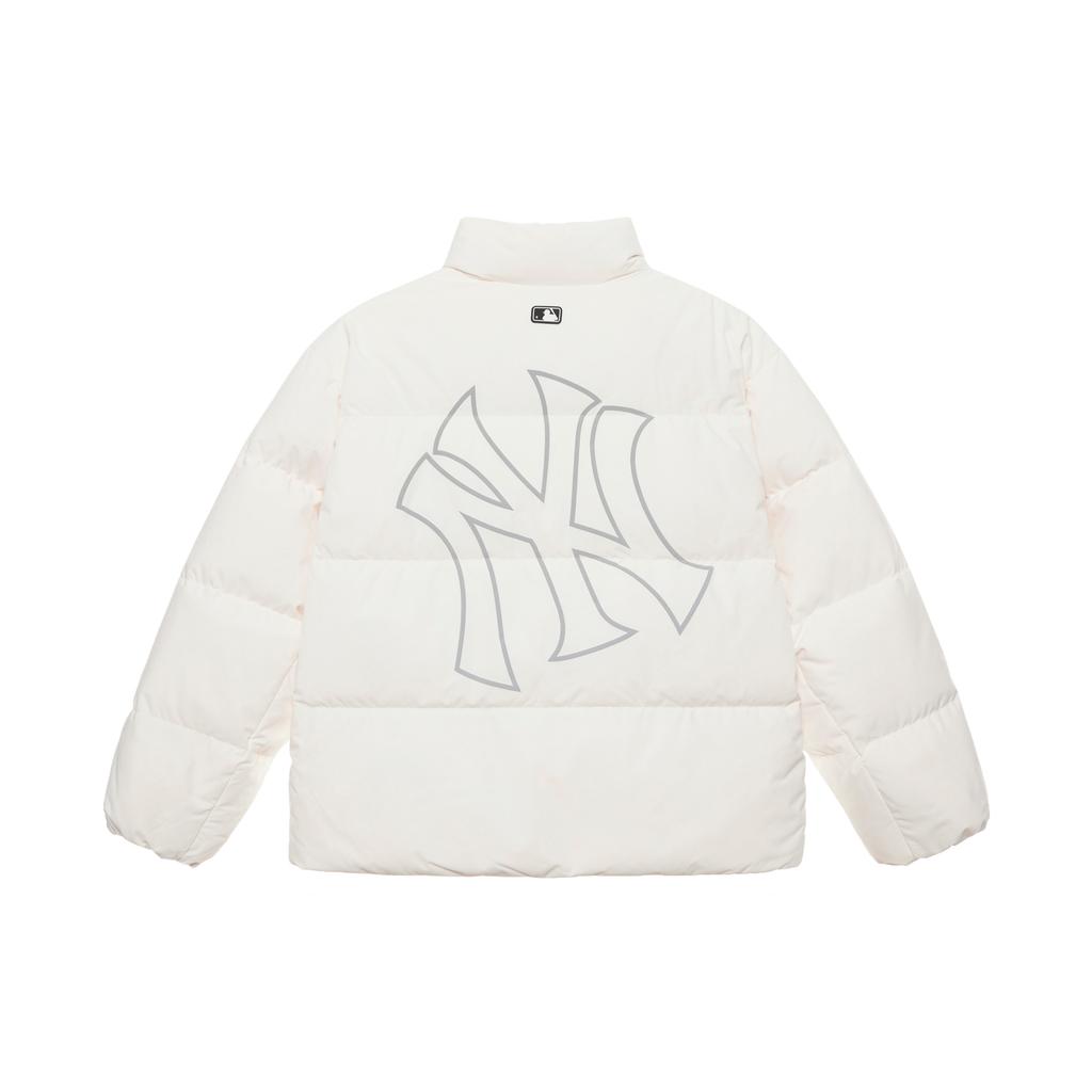 New MLB New York Yankees Basic Collection FW24 Down Jacket Unisex Cream 3ADJB0446-50CRS