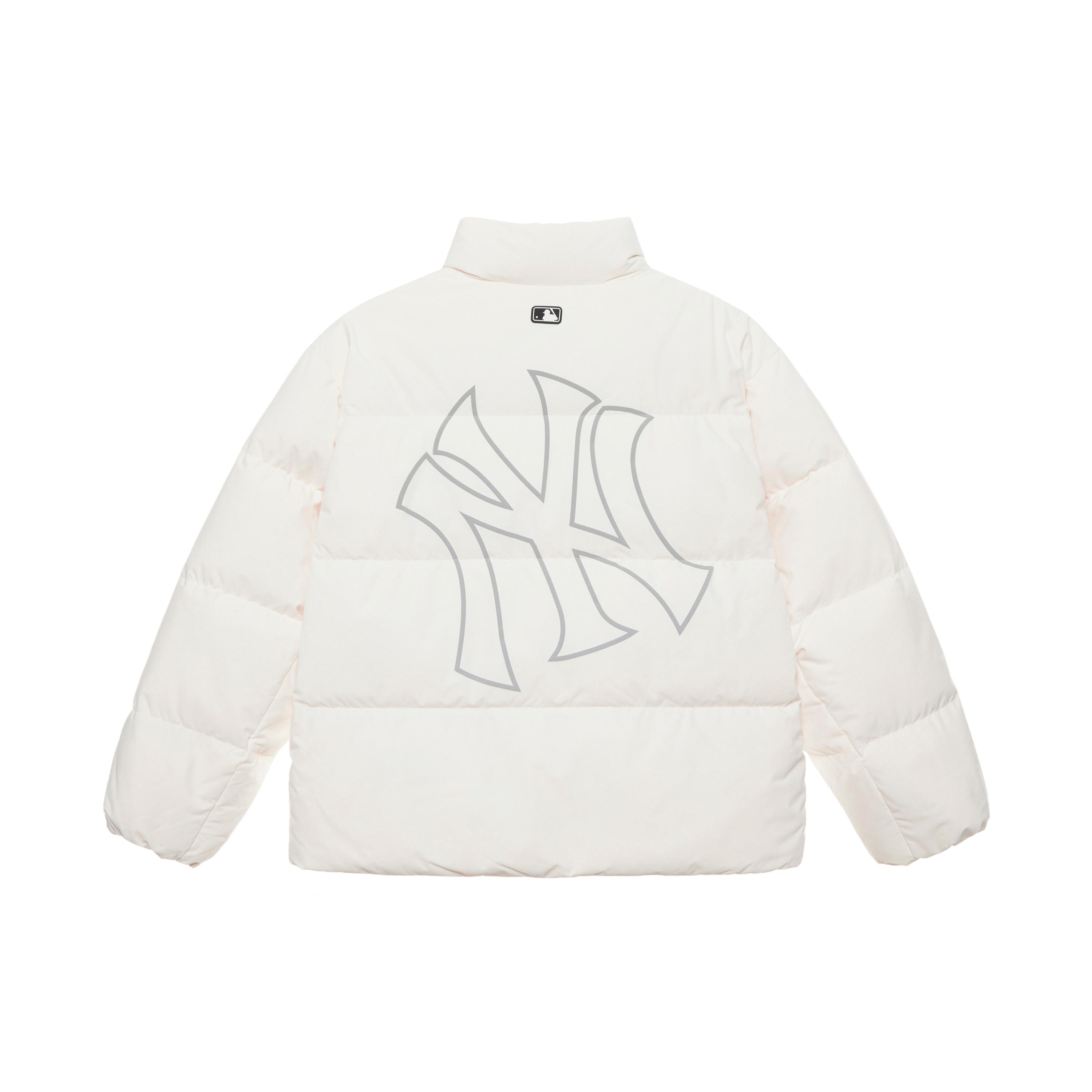 

New MLB New York Yankees Basic Collection FW24 Down Jacket Unisex Cream 3ADJB0446-50CRS S