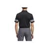 Adidas 3-Stripes Polo Shirt Solid Logo Stripe Short Sleeve Polo Men Tops Black IU4360