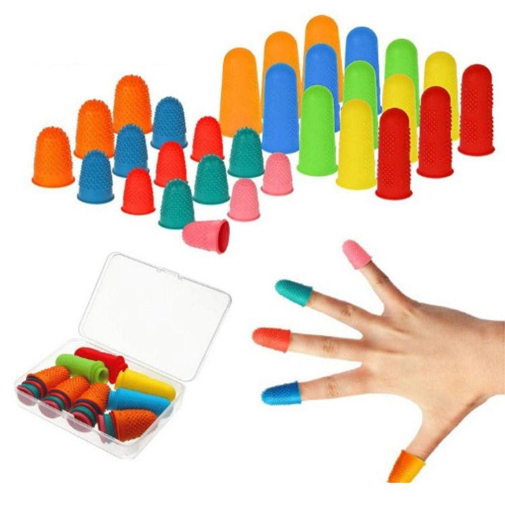 5/20PCS Quilting Fingerlinge Naturkautschuk Fingertip Schutzhandschuhe Partikel Finger Tipp Abdeckung