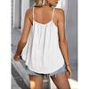 Plus Size Women Solid Color Loose Pleated Cami Tank Top