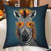 Zebra Pillow Case Retro Style Vibrant Zebra Design Perfect For Home And Office Decor
