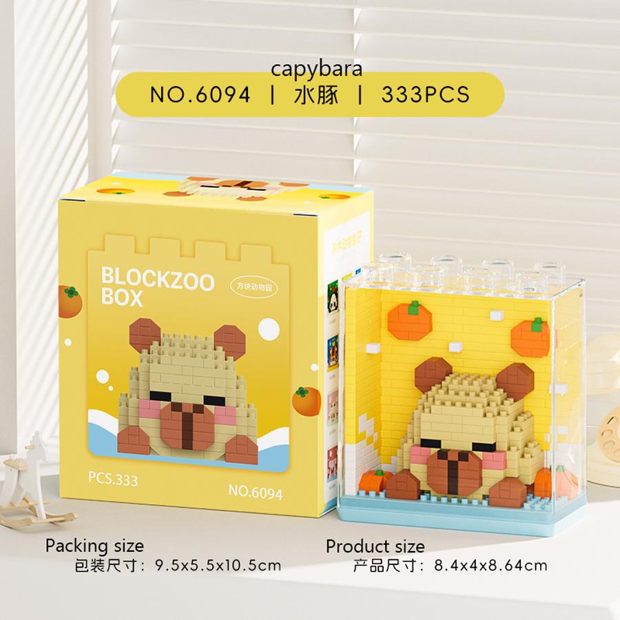 Tiere Zoo Bausteine Set Modell Zusammenbau Mikrosteine Kinderspielzeug Stapelblock Desktop Dekoration Weihnachtsgeschenke