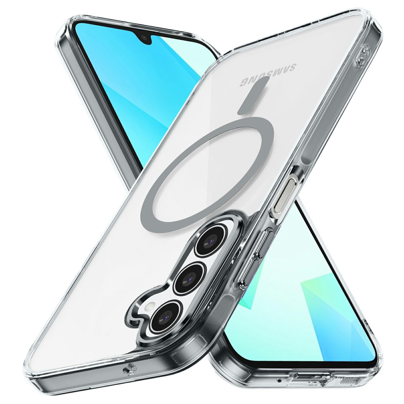 

Для Samsung Galaxy A16 4G/5G Чохол Сумісний з MagSafe TPU+PC Прозора Накладка для Телефону Grey