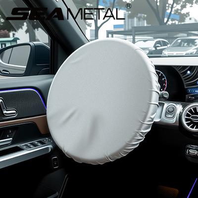 Universal Car Steering Wheel Sunshade Silver Coated Cloth Auto Steering Wheel Cover Sun Protection Insulation Accessories