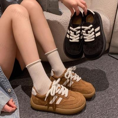Chaussures Vulcanisées pour Femmes Printemps Automne Nouvelle Mode Vintage Confortables Chaussures de Planche à Lacets Légères Semelle Souple Chaussures Décontractées