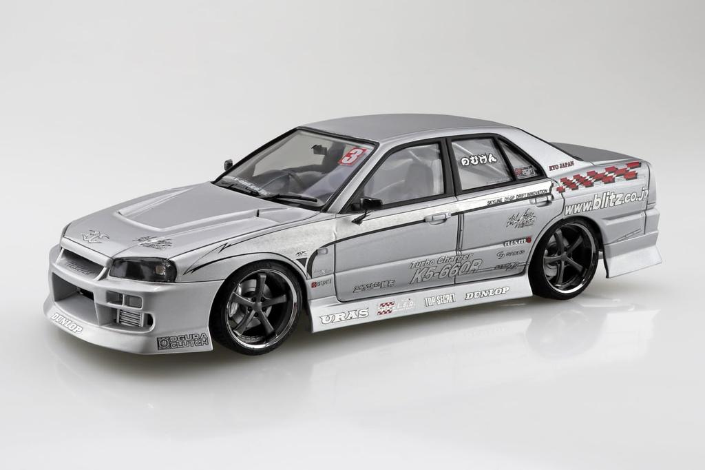 Aoshima Bunka Kyozaisha The Tuned Car Series Nissan URAS 2002 D1Spec Replica ER34 Skyline Plastic Model 1/24 No.20 '01 (Car)