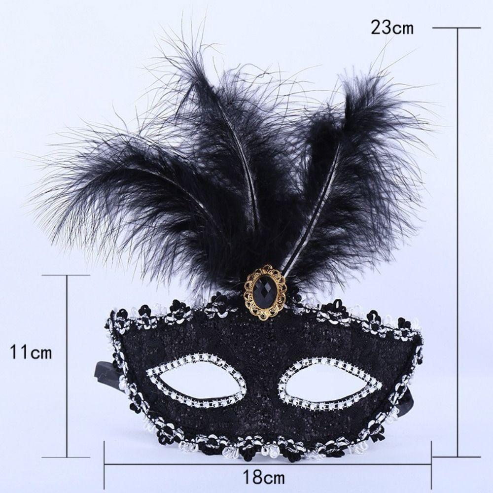 1Pcs Peacock Feathers Party Mask Lace Masquerade Mask New Half Face Mask  For Adult Child