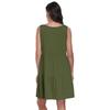 Sleeveless V Neck Tiered Casual Dress for Women Loose Fit Lightweight Summer Dress with Pockets Comfortable Design