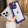 Acrylic Airbag Corner Shell with 12 Spaces for iPhone 14 Pro/15 Plus Anti-Fall Case