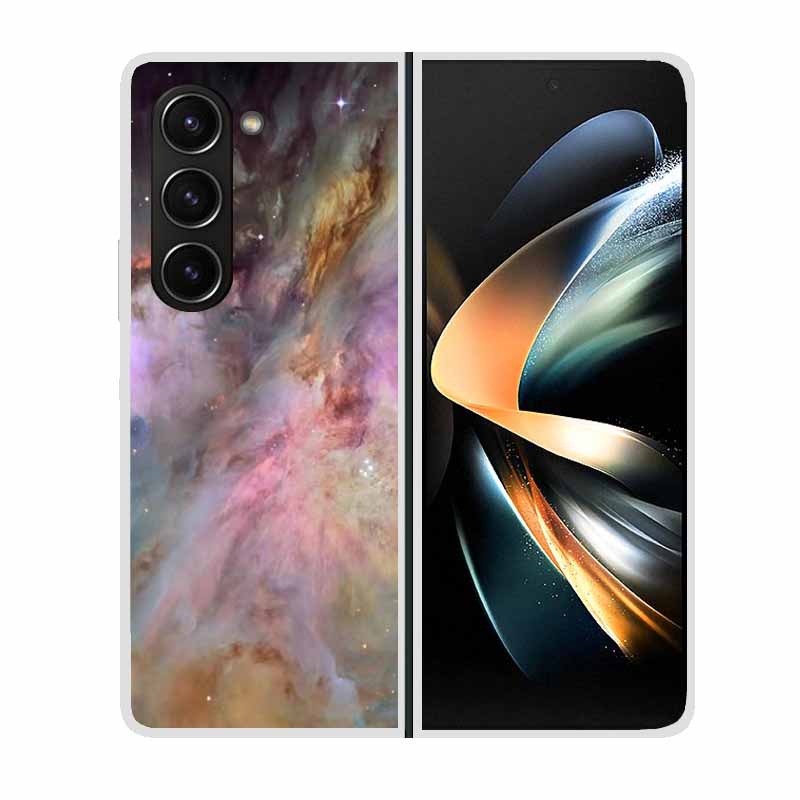 For Samsung Galaxy Z Fold 5 ZFold5 Cases Marble Transparent Shockproof Protection Hard Back Cover For Samsung Z Fold 5 5G Cases