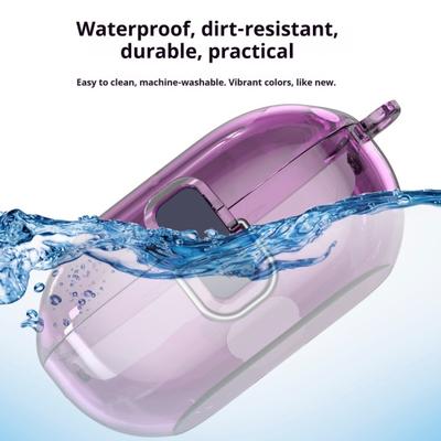 Earbud Protective Case with Lock Portable Shockproof Wireless Earphone Charging Case Cover Protector Clear TPU Shell Skin