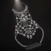 Unique Crossover Collar Necklace Luxurious Body Chain Rhinestones Jewelry Idol Costume Modern Layered for Idol Dancer