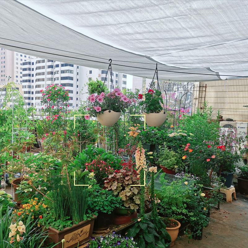 4Pin White Sunshade Net 55% Shading Rate Home Garden Succulent Plant UV Protection Balcony Terrace Shade Sail Car Sun Cover Shed