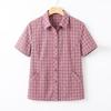 Hodo Women's Summer Plaid Cotton Shirt