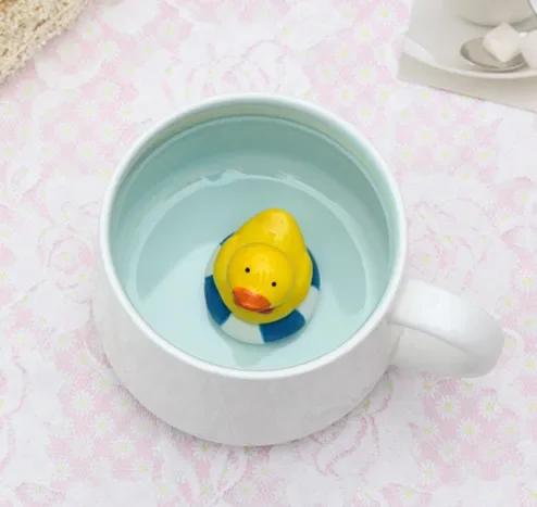 400ML Ceramic Mugs Creative Cute Cartoon Stereo Animal Milk Coffee Cups Couple Cups of Household Drinking Water Supplies
