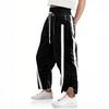 Women's Baggy Wide Leg Pants Casual Drawstring Elastic Waisted Contrast Color Workout  Track Pants