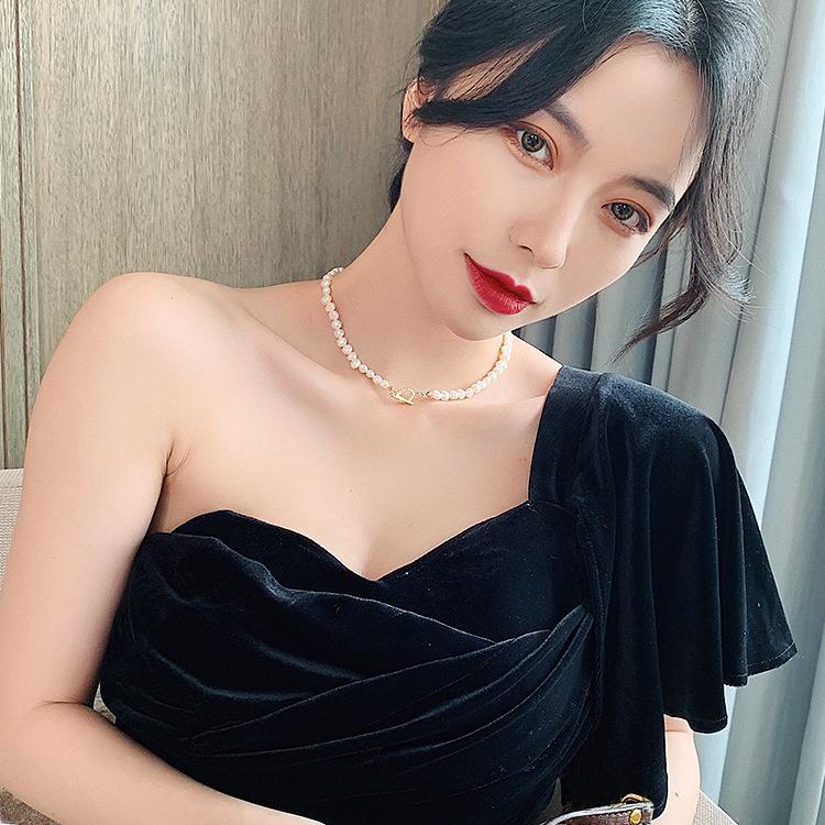 Baroque Freshwater Pearl Necklace & Bracelet Set - Niche Design for Women