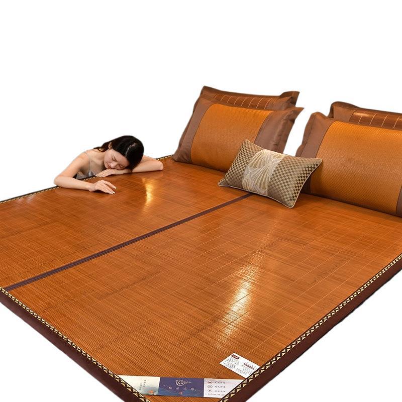 2026 New Style Ice Silk Bamboo Mat - Summer Foldable Dormitory Straw Mat for Single Bed