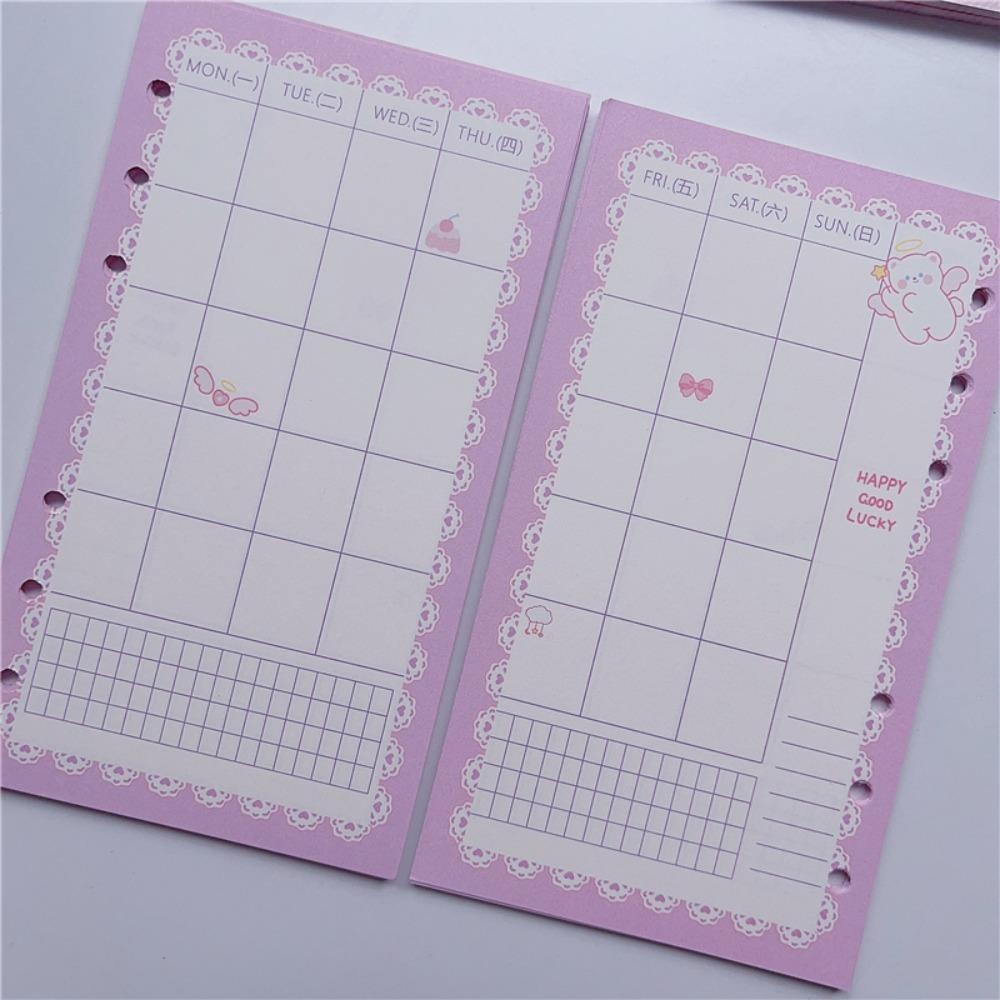 Heart A6 Loose Leaf Refill Paper 45 Sheets Notebook Index Inside Page  Office School Supply