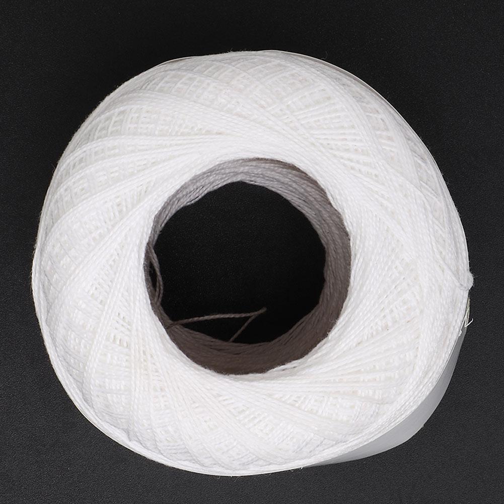 Lace Line Cotton Hand Crocheted   Silk Light Thin Line (6602 Rice White)